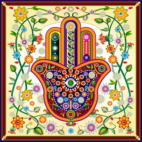 Mandala falikép - Fatima keze