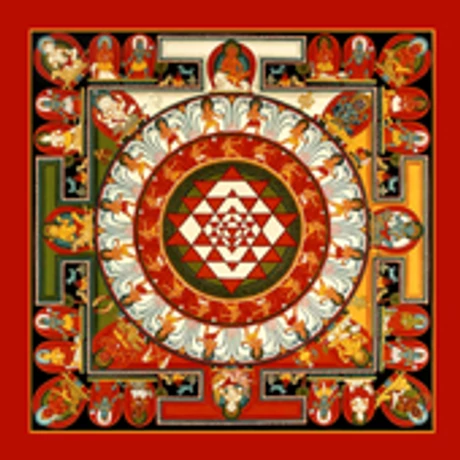 Mandala hűtőmágnes - Sri-Yantra