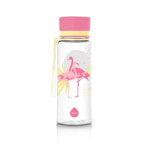 BPA mentes műanyag kulacs 400ml - Flamingo - Equa