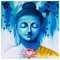 Mandala hűtőmágnes - Buddha kék